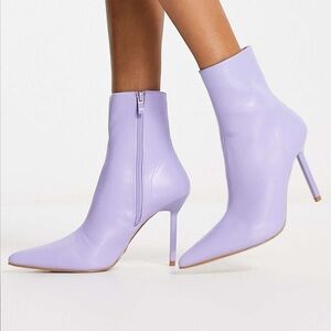 Raid Lavender Stiletto Ankle Boots